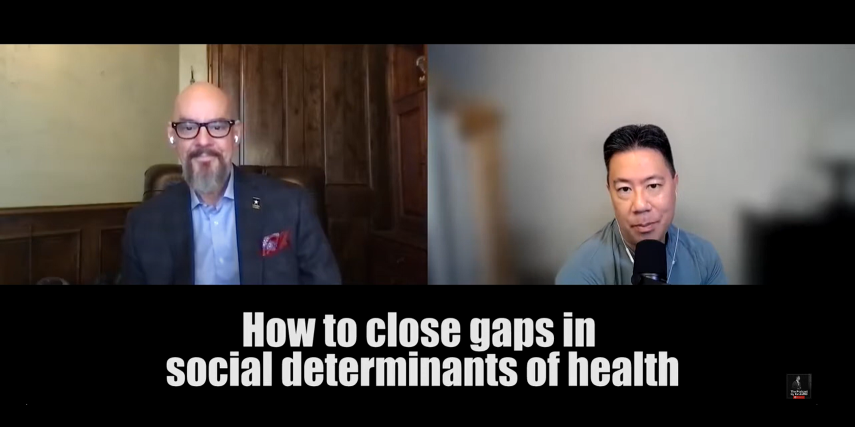 Image of Dr. Nicholson and KevinMD speaking